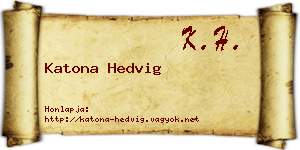 Katona Hedvig névjegykártya